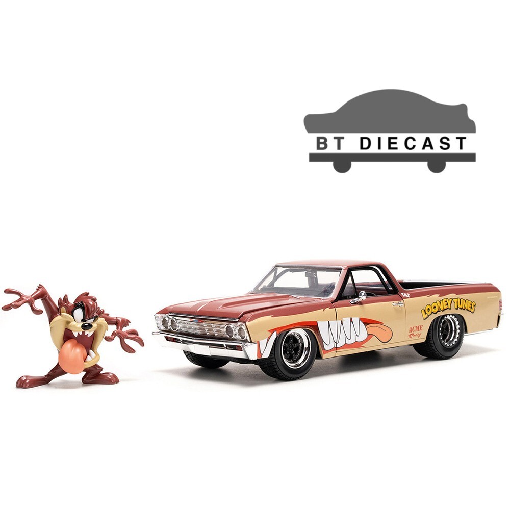 JADA LOONEY TUNES 1967 CHEVROLET EL CAMINO 1/24 with TAZ FIGURE
