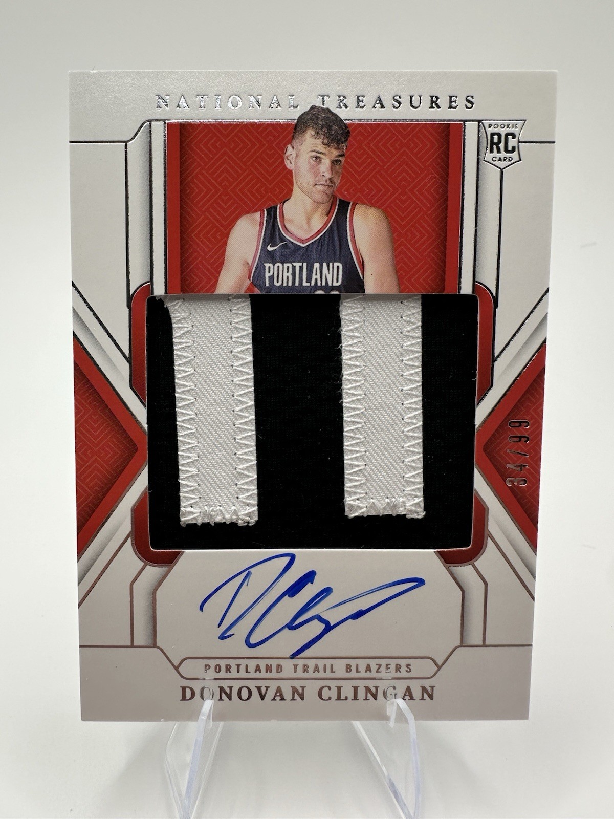 Donovan Clingan 2024 National Treasures #104 Rookie Patch Auto /99