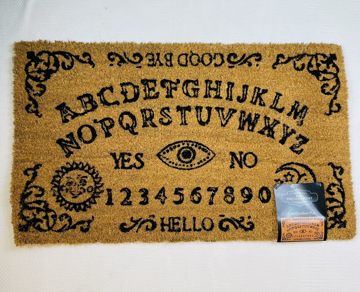OUIJA BOARD Coir Door Mat New w/ Tag Gothic Halloween Home Decor