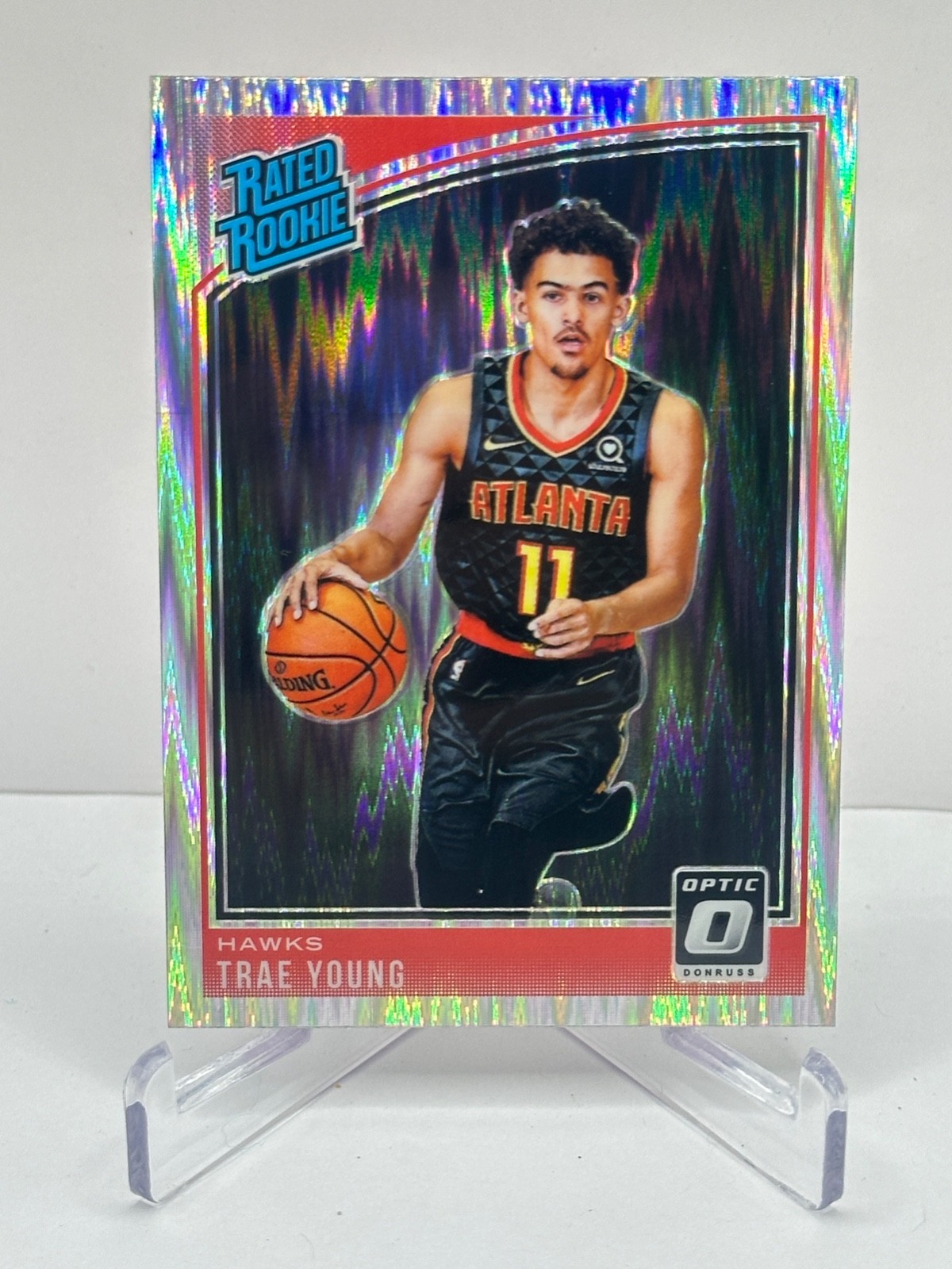 Trae Young 2018 Optic #198 Shock Price Guide - Sports Card Investor