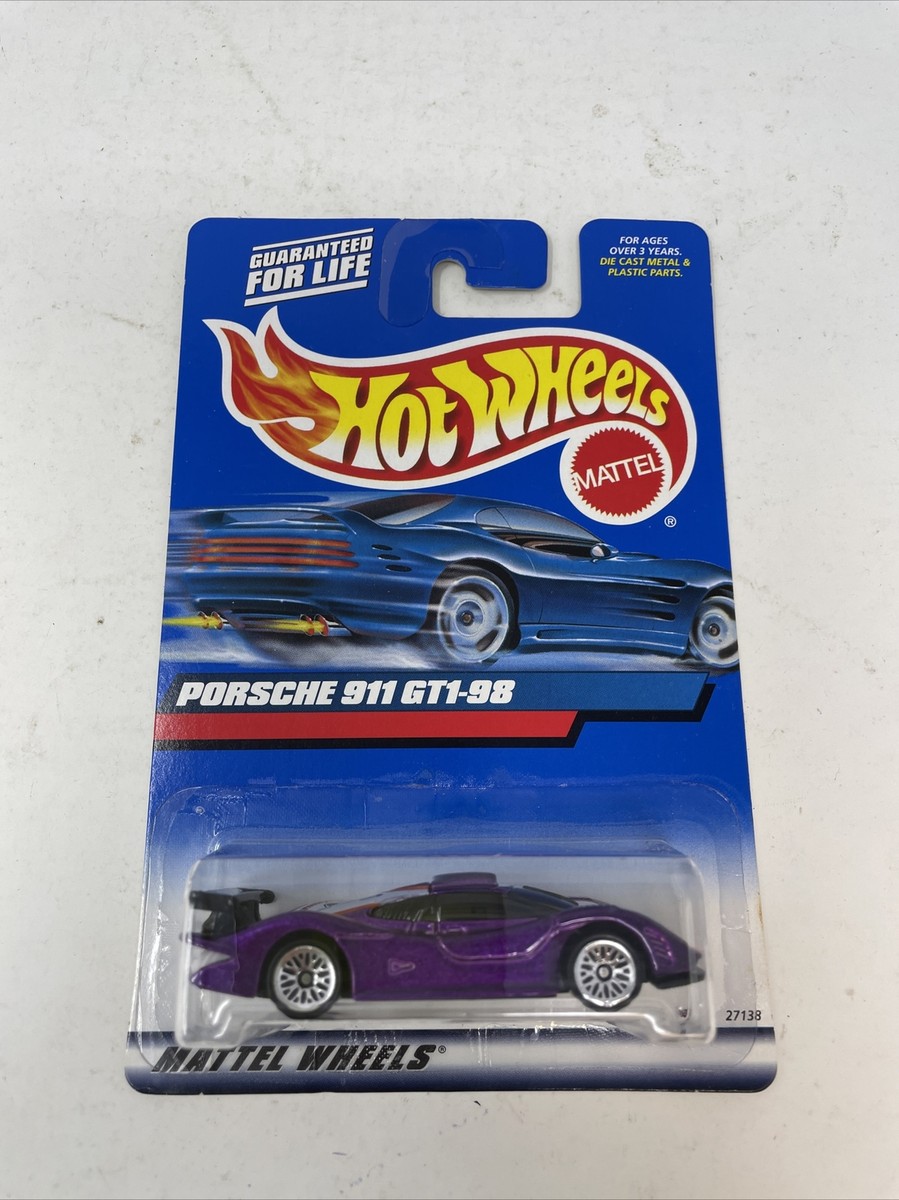 1999 Hot Wheels Porsche 911 Gt1-98 Purple #172 Lace Wheels NEW ON