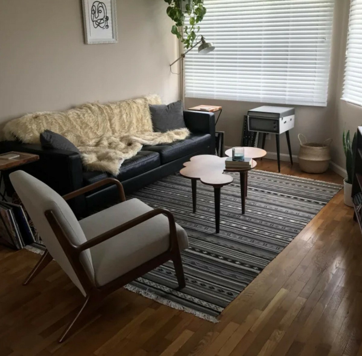 IKEA Kattrup Area Rug Flatwoven Handmade Gray 7'10