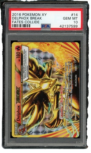 Lugia BREAK XY - Fates Collide #79 (2016) Holo GEM MINT PSA 10