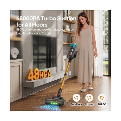 ElecKeys Cordless Vacuum Cleaner, Upgraded 580W 48KPA 65Mins