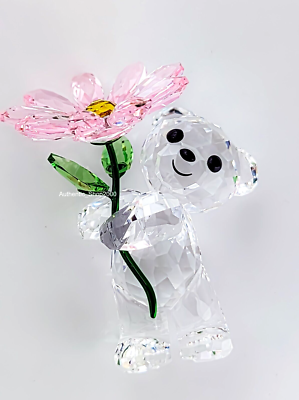 New w Gift Box SWAROVSKI Crystal Kris Bear A Daisy For You Display