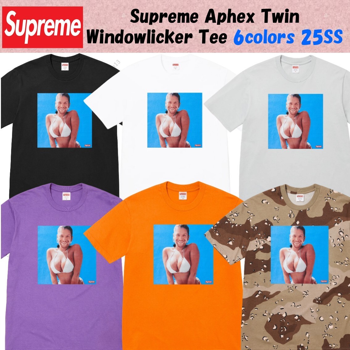 Supreme Aphex Twin Windowlicker Tee 6colors 25SS | eBay