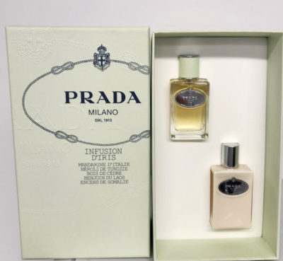 Prada Milano Infusion D'Iris Perfume Gift Set: 1.7oz EDP Spray&3