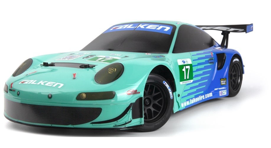 HPI 1/10 Electric Sport 3 Porsche 911 GT3 RSR Falken Flux W/Radio