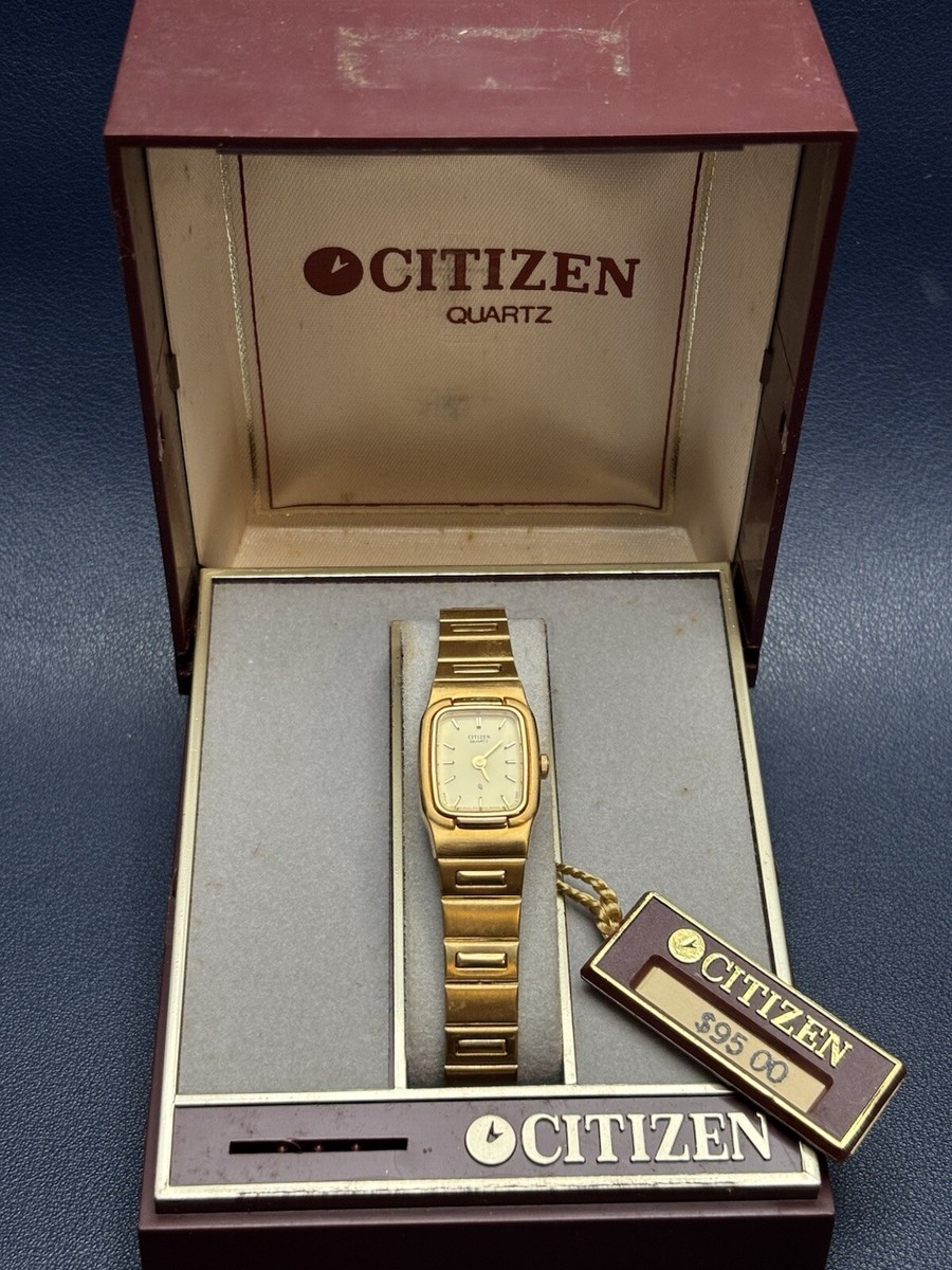 Vintage Citizen 3220-SXX228 Lady Gold Tone Analog Quartz Watch