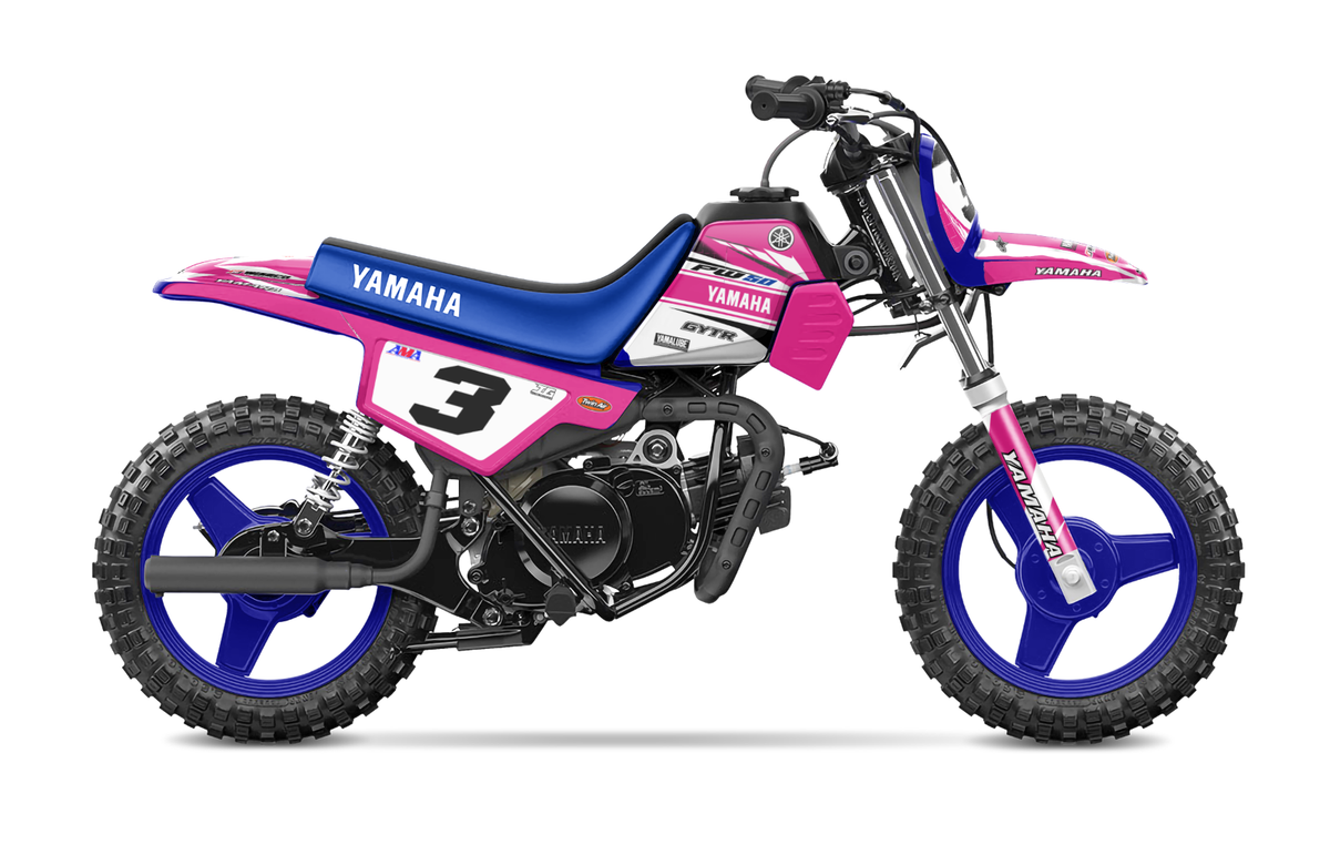 YAMAHA PW50 GRAPHICS KIT DECALS Years 1990 - 2023 PINK inc. mini