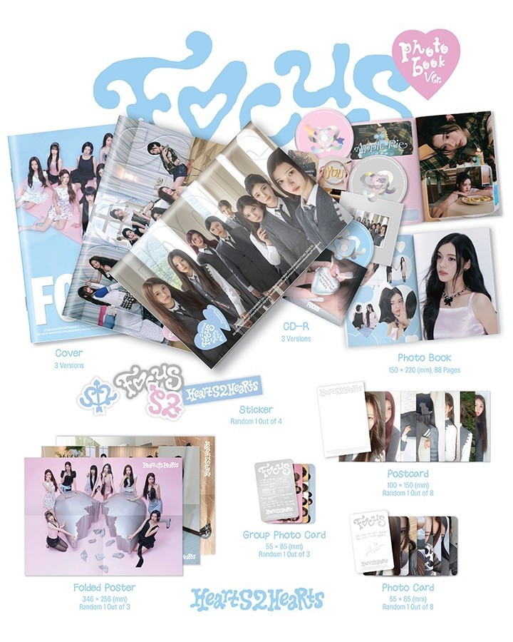 Hearts2Hearts H2H x FOCUS PHOTOBOOK ver 1st set Mini Album