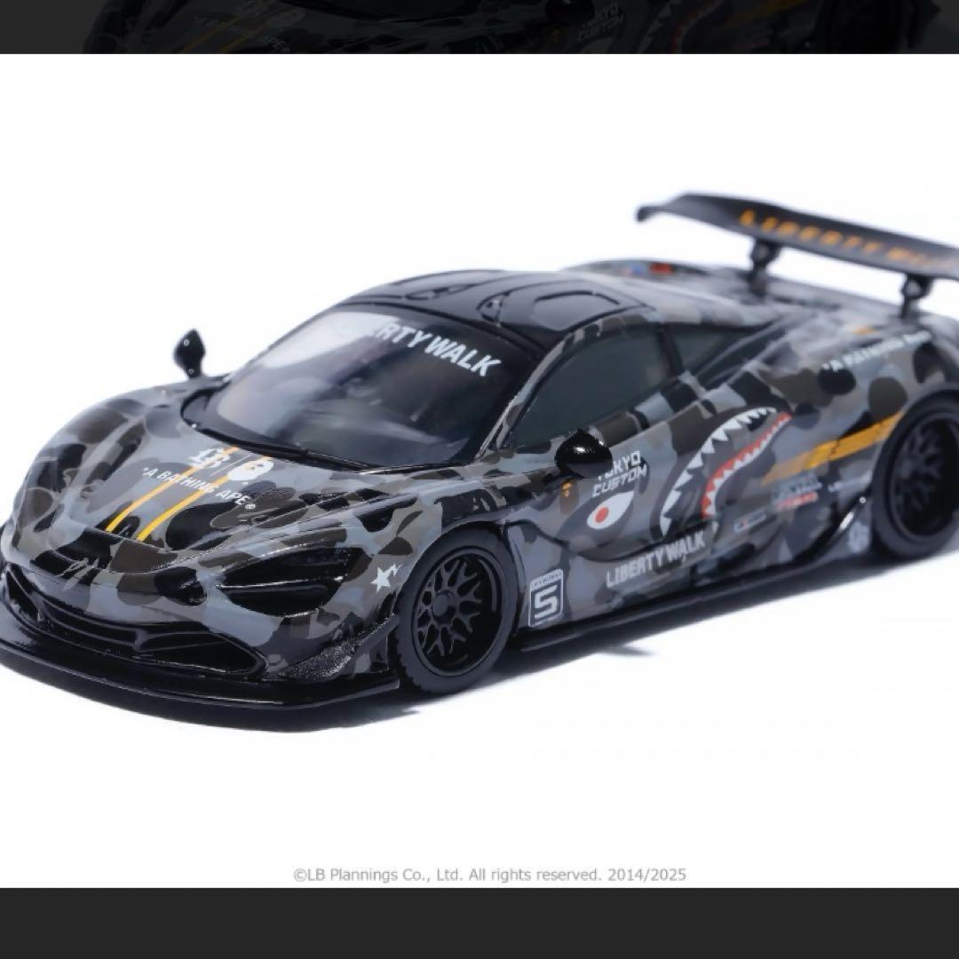 BAPE × LBWK MINI GT McLaren 720S MAZDA & RX-7 LB Set 1/64 scale