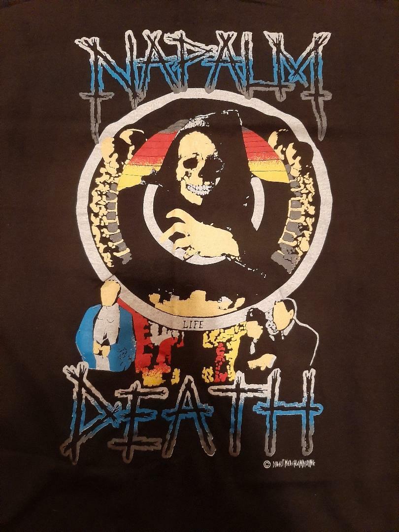 NAPALM DEATH RARE SHIRT - US GRINDCRUSHER TOUR 91 corpse Morbid