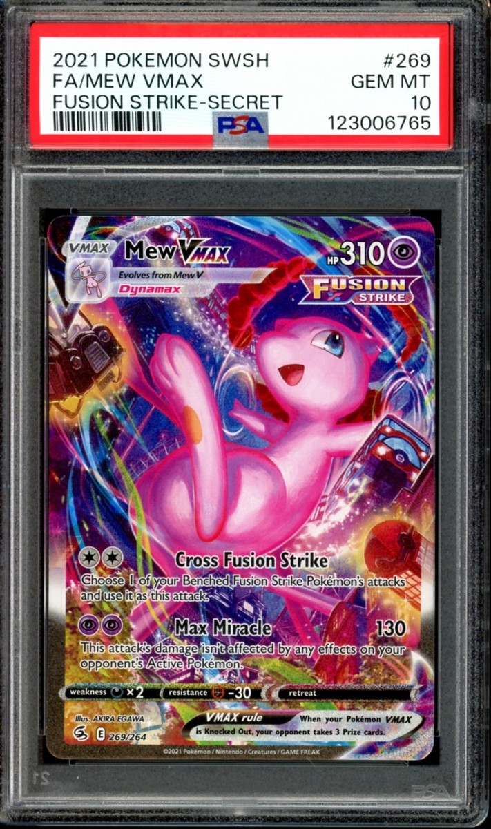PSA 10 GEM MINT Mew VMAX Secret Rare Alt Art 269/264 Fusion Strike