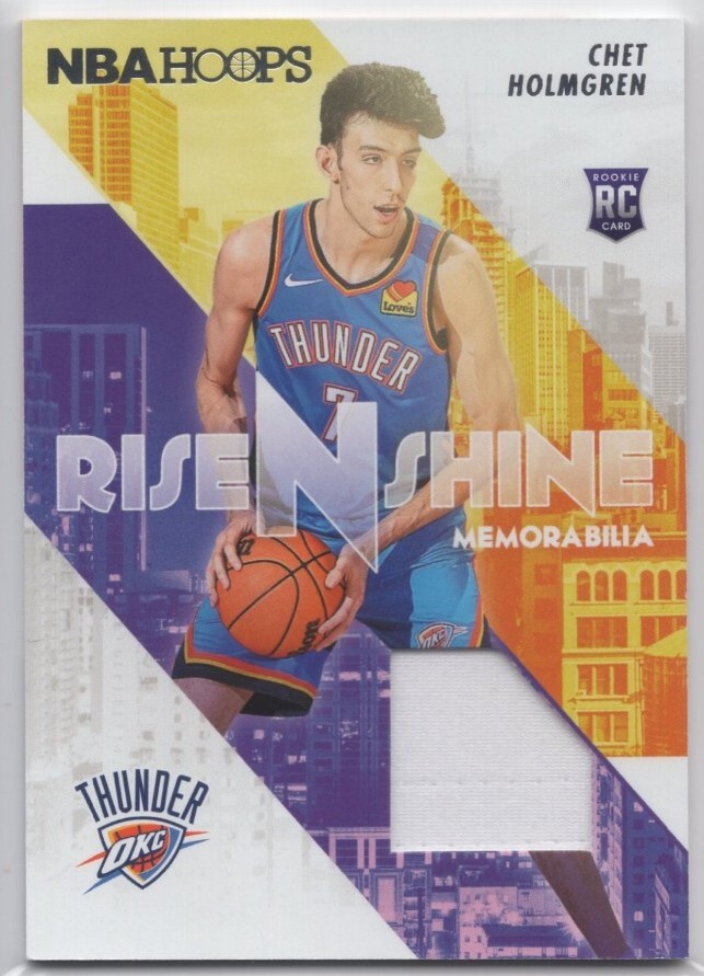 2022-23 NBA Hoops Chet Holmgren Rookie Patch Rise-N-Shine RC