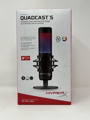 HyperX QuadCast S Condenser Wired Recording Microphone for sale