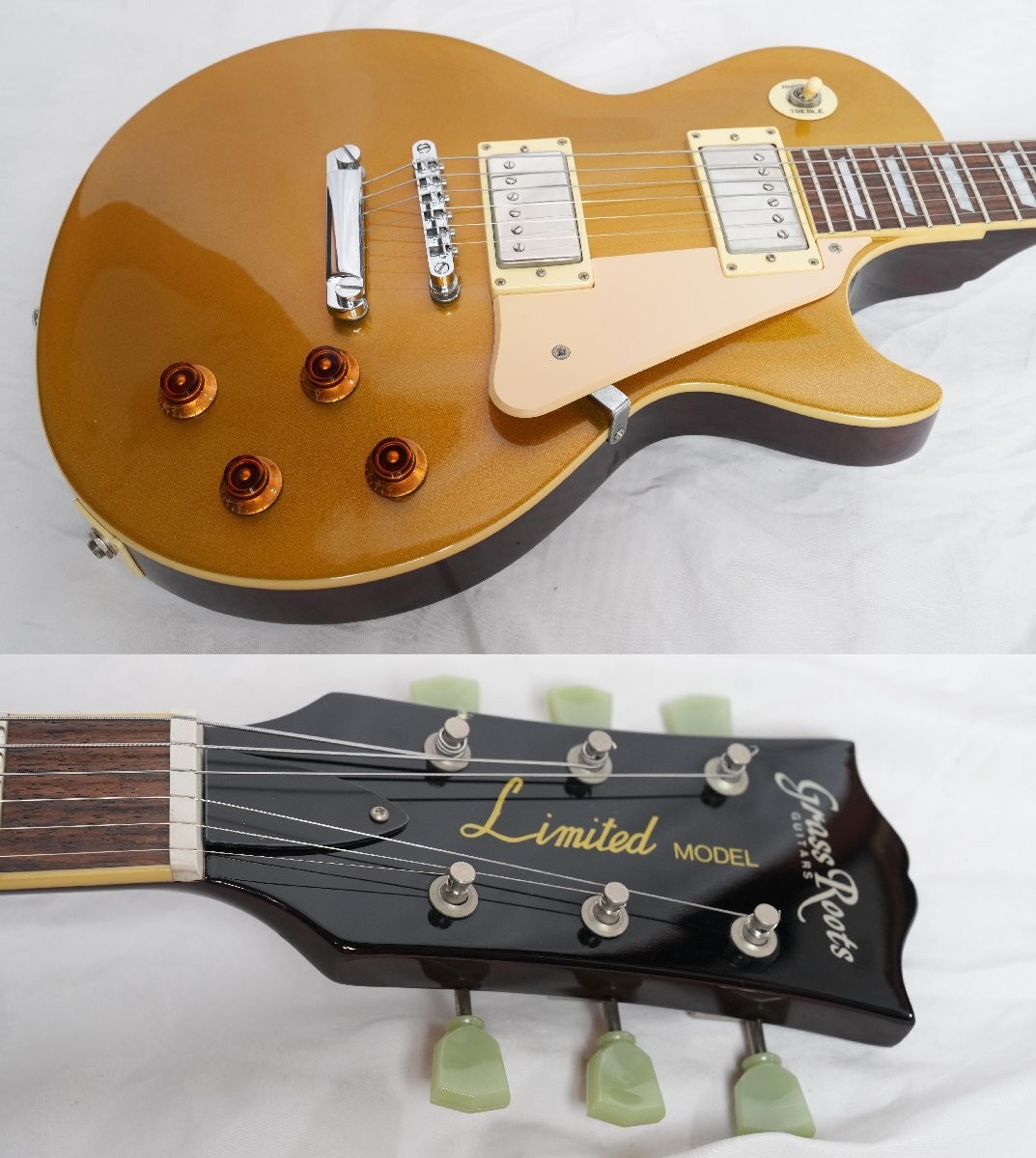 Electric Guitar Grass Roots G-LP-60S Gold Top Les Paul Standard