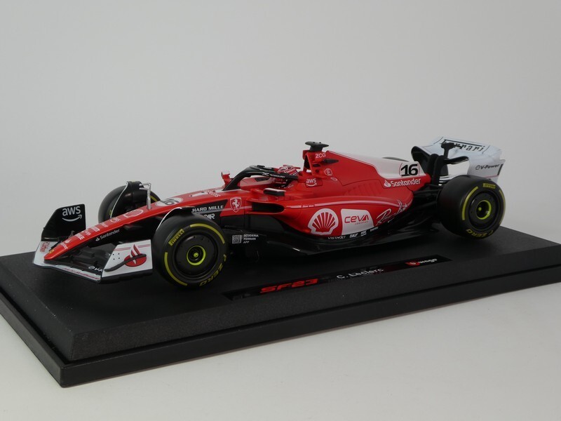 Burago Ferrari SF-23 #16 Charles Leclerc Las Vegas GP 2023 1/18 18