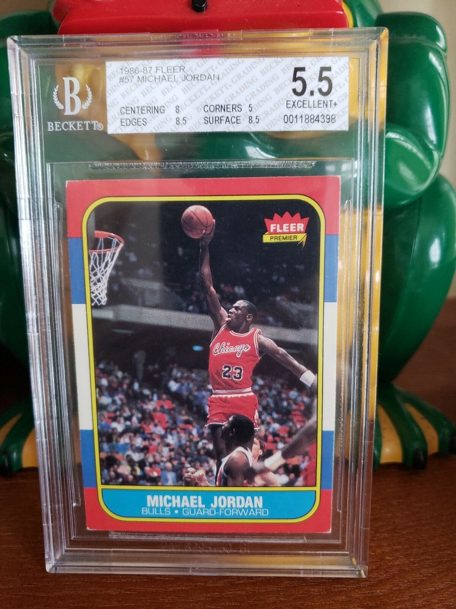 Michael Jordan 1986-87 Fleer Rookie card BGS 5.5 Excel+ Chicago