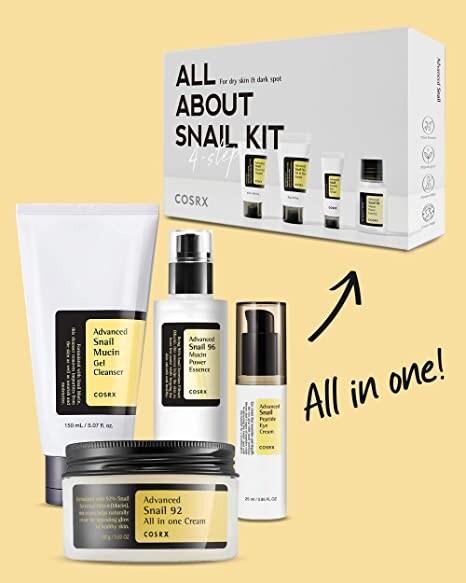 COSRX All about Snail Korean Skincare | TSA Approved Travel Size