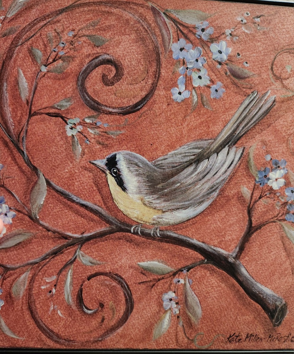 Kate Miller Mcrostie Art Print On Wood, Bird, Pink, Wonderful