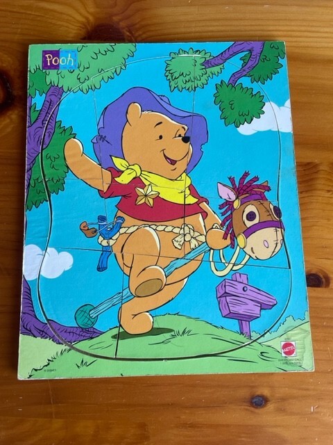 Vintage Winnie the Pooh Wooden Puzzle - Disney Jim Henson - Mattel
