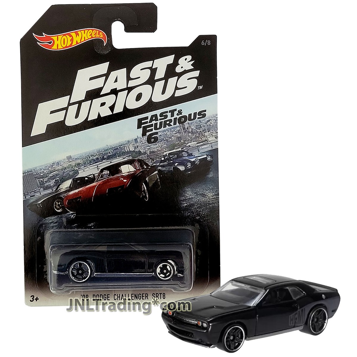 2016 HW Fast & Furious 6 1:64 Die Cast Car 6/8 Black '08 DODGE