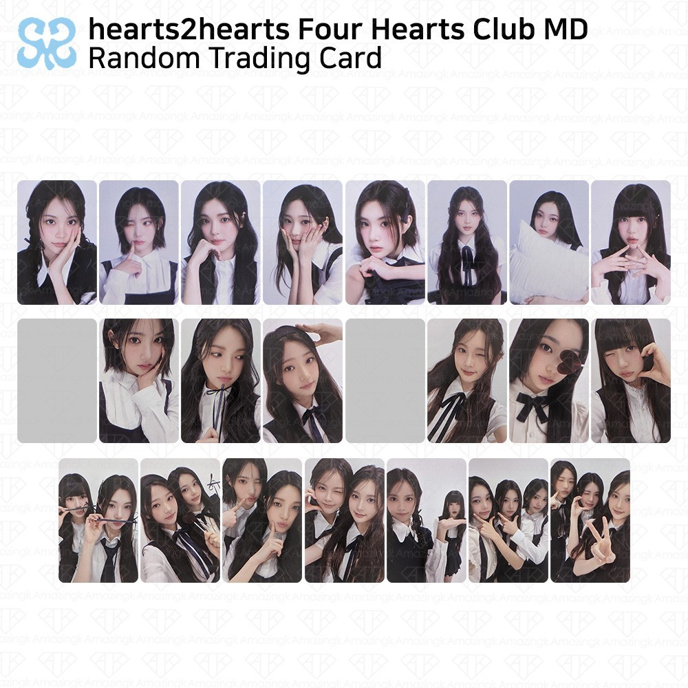 Hearts2Hearts Four Hearts Club MD Random Trading Card KPOP K-POP