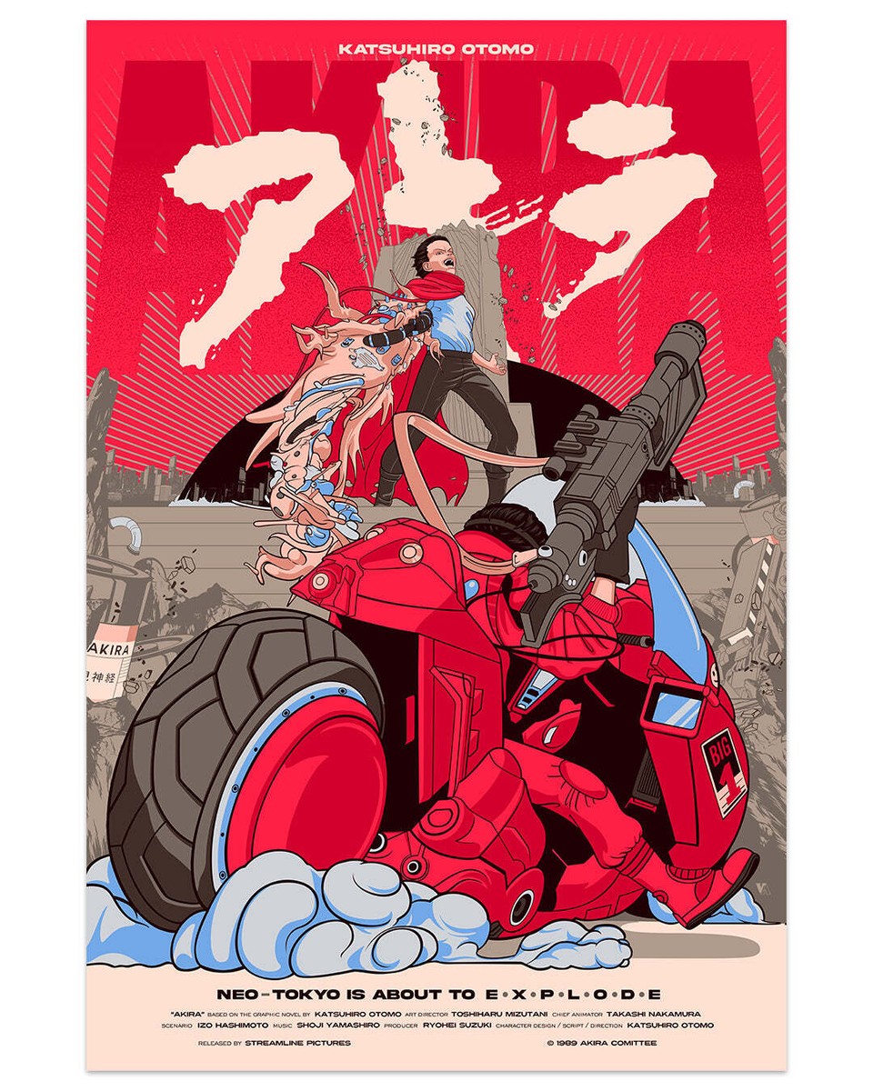 AKIRA by Vincent Aseo Ltd Edition x/150 Screen Print Poster Mondo