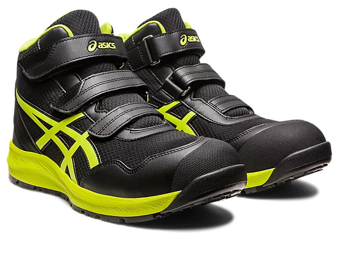 ASICS WINJOB CP216 1273A076 001 Black Neon Lime 3E Safety Shoes | eBay