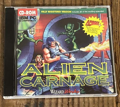 WIZARD WORKS ALIEN CARNAGE PC IBM GAME CD-ROM HALLOWEEN HARRY | eBay