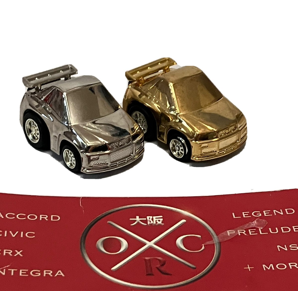 Rare Nissan Skyline GT-R R34 Gold & Chrome Set Choro Q Pullback