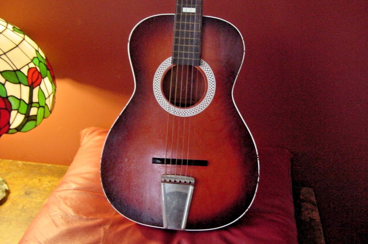 VINTAGE SEARS GUITAR HARMONY STELLA USA MADE 60S ATOMIC LOGO | eBay