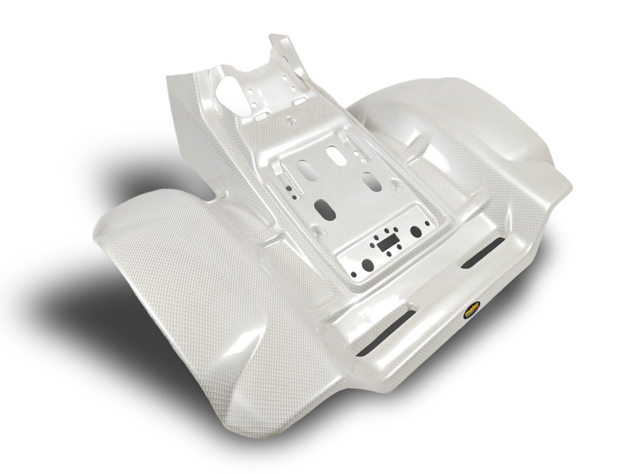 NEW HONDA TRX 250R 86 - 89 WHITE CARBON FIBER PLASTIC REAR FENDER