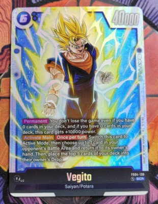 Vegito FB04-130 SS SCR Secret Rare Dragon Ball Super Fusion World