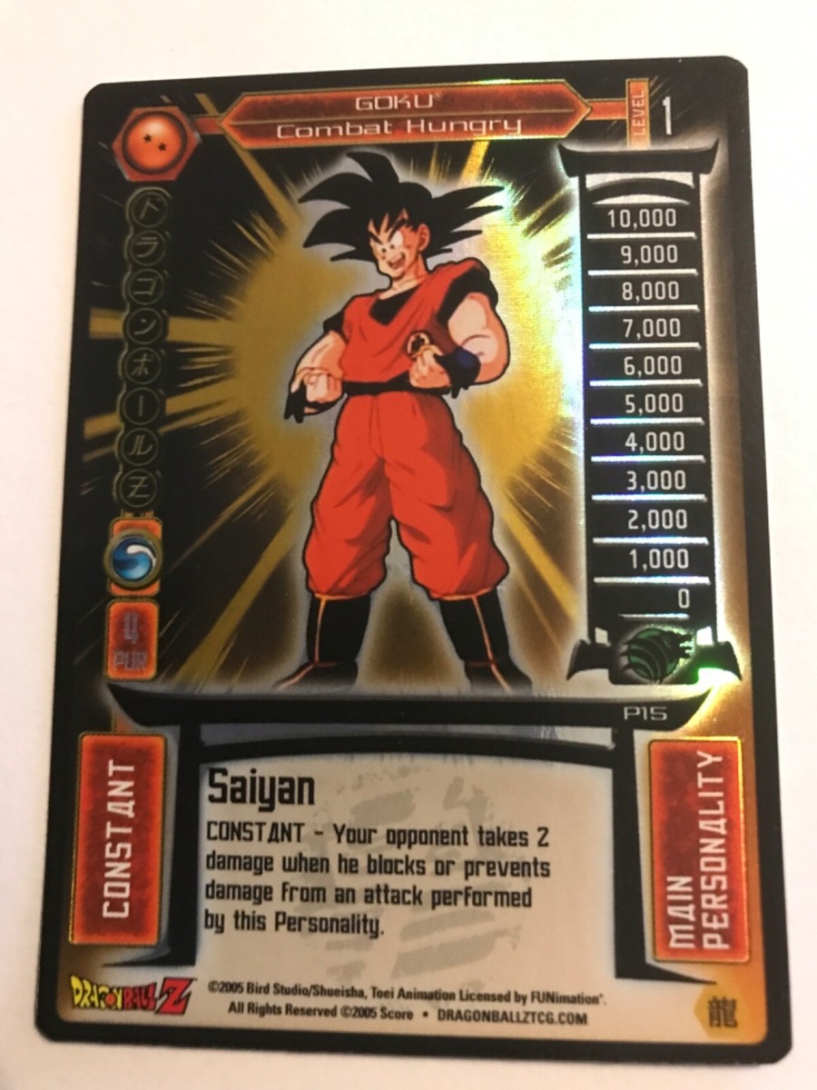 GOKU Foil Promo #15 card : Dragonball Z Score CCG, 2005 Rare DBZ
