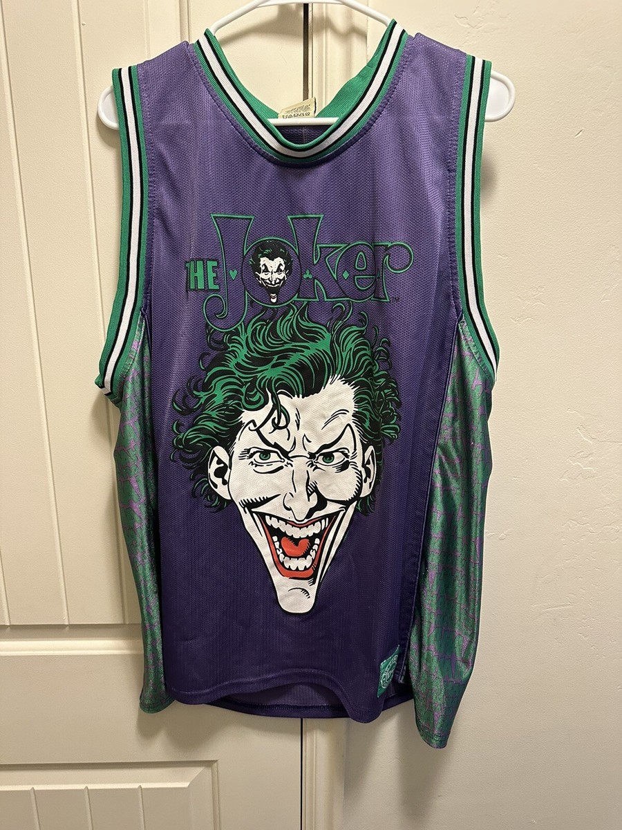Vtg DC Comics Originals THE JOKER Basketball JERSEY Men XL Purple