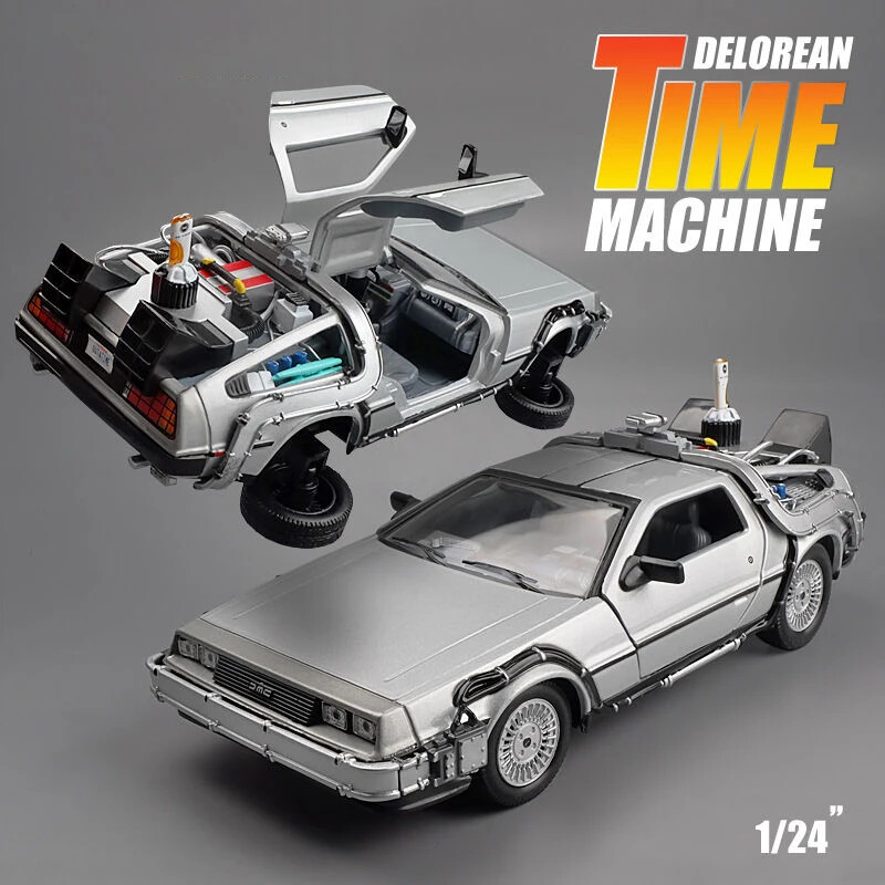 WELLY 1:24 Alloy Model Car DMC-12 delorean back to the future Time