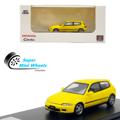 LCD Models 1:64 - Honda Civic EG6 Yellow - Diecast Model | eBay