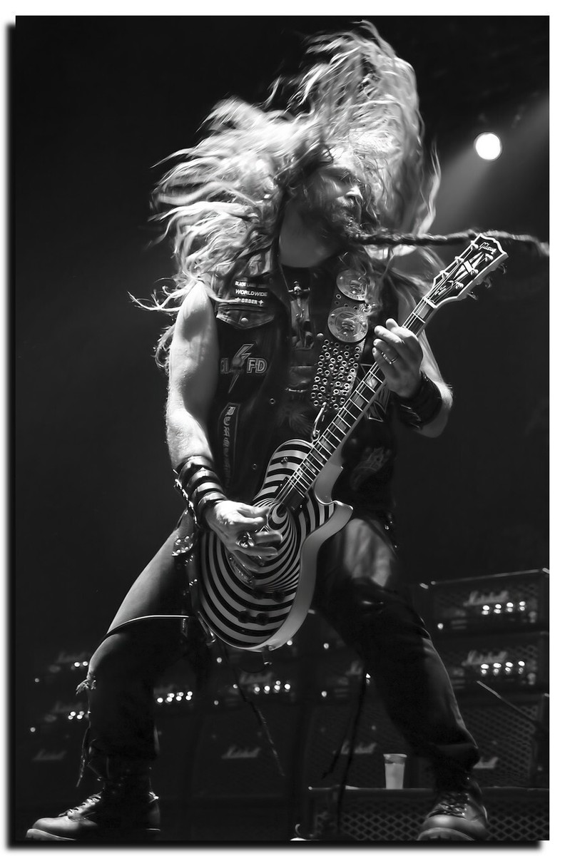 Zakk Wylde Poster 24x36 Inch Photo Rare Print Wall Art Print