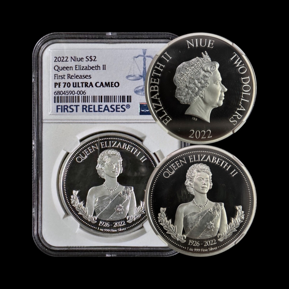 2022 エリザベス女王 追悼 2ポンド プルーフ銀貨 NGC PF70UC