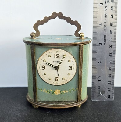Antique Vintage Semca Swiss 7 Jewels Wind-Up Travel Alarm Clock | eBay