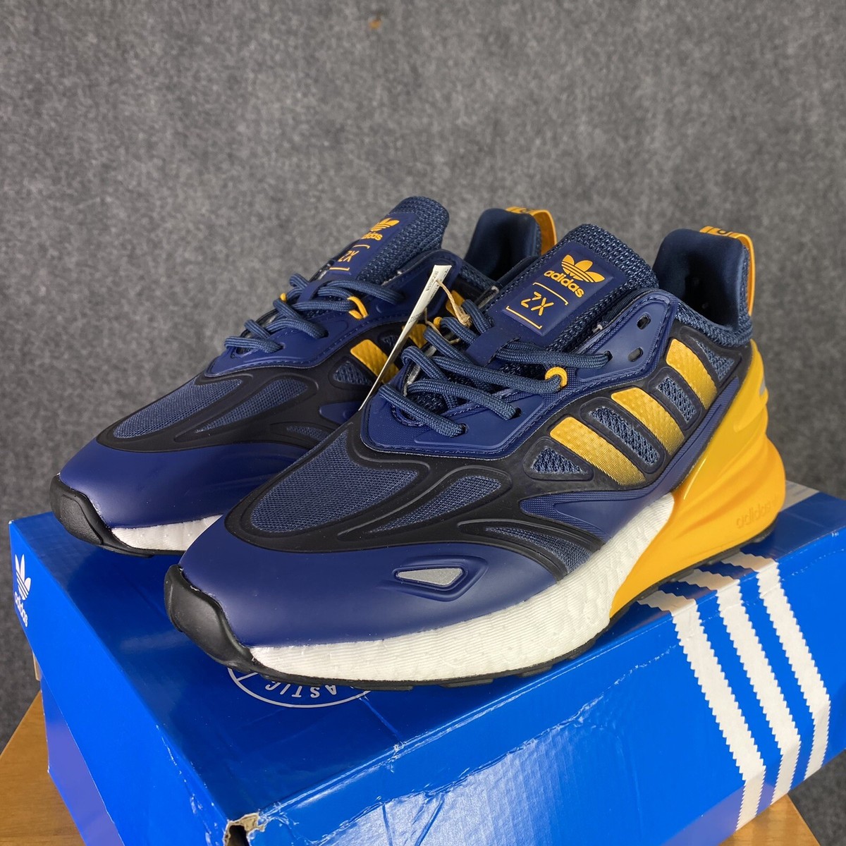 Adidas ZX 2K Boost 2.0 Mens Shoes 5 US Blue Running Trainer