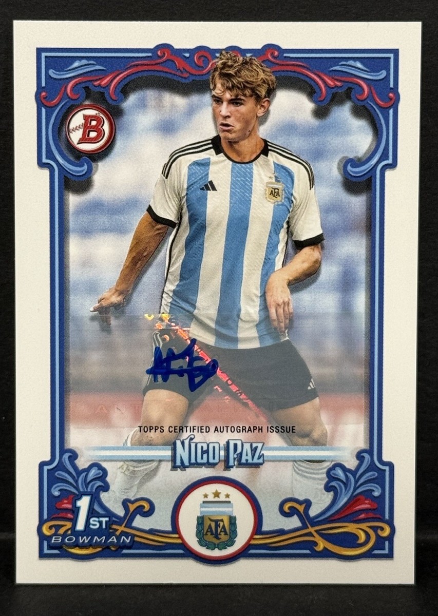 2023 Topps Argentina Fileteado National Team RC Nico Paz 1st