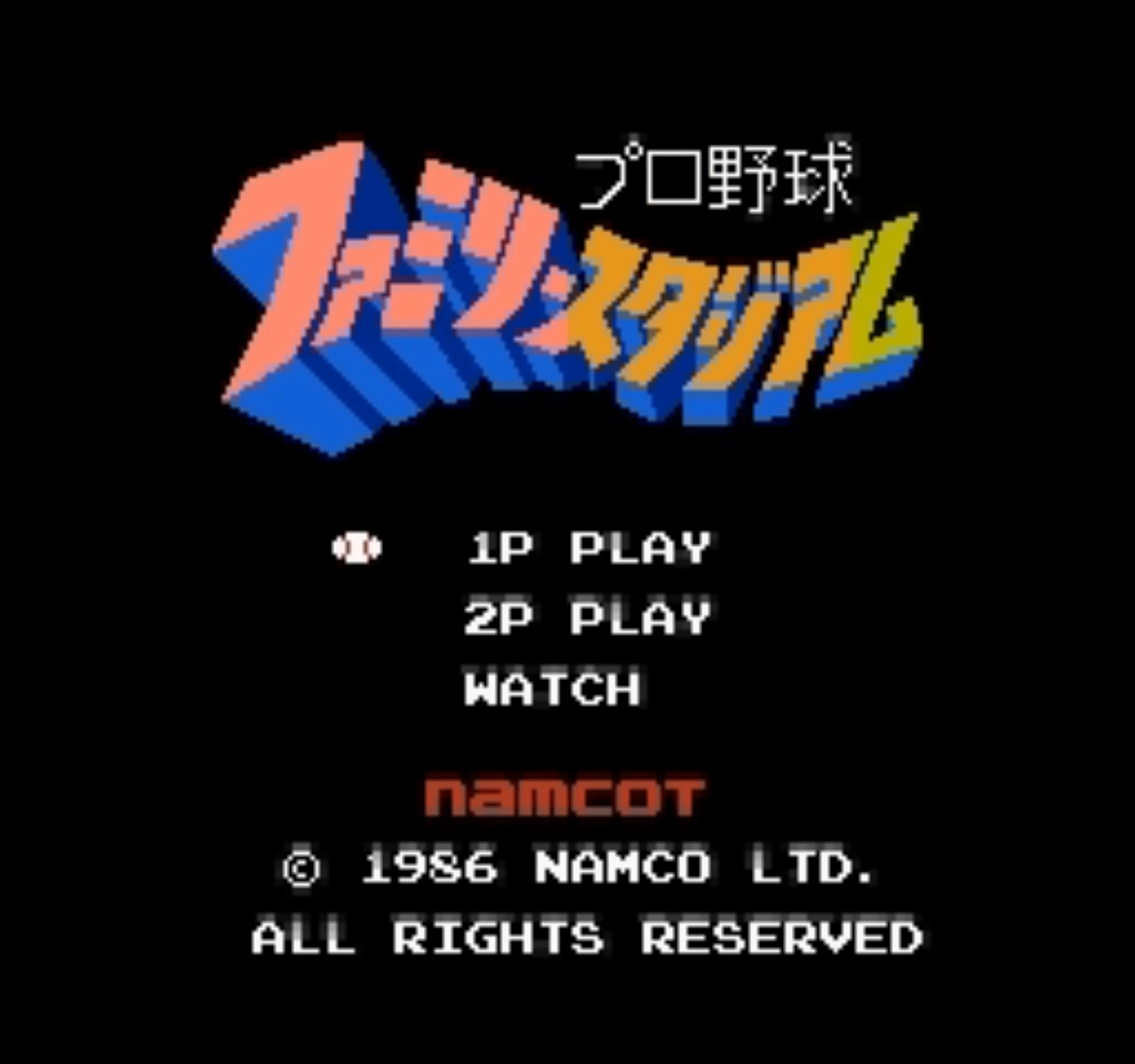 Professional Baseball Family Stadium Namco pre-owned Famicom NES