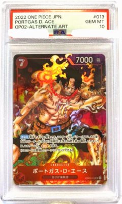 PSA 10 One Piece Card Portgas D. Ace OP02-013 SR Parallel Japanese