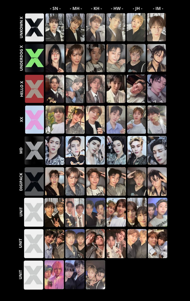 MONSTA X - THE X Album book / MD /DigiPack Official PHOTOCARD KPOP
