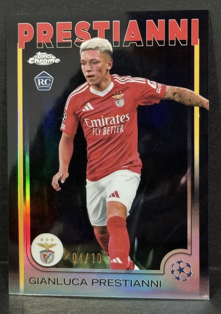 2024-25 Topps Chrome UCC Benfica RC Gianluca Prestianni Black
