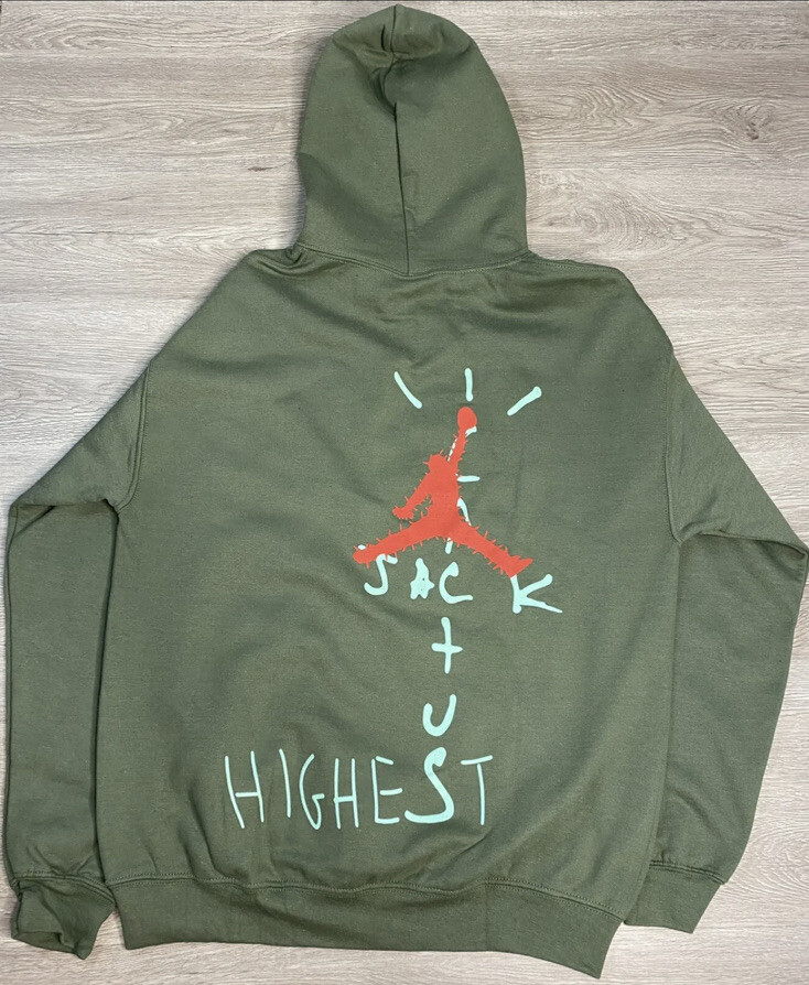 Travis Scott x Jordan Hoodie Olive Green Highest In The Room