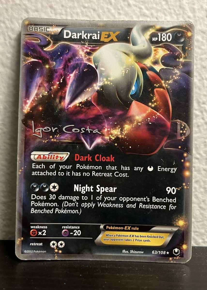 Pokémon TCG Darkrai-EX IGOR COSTA SIGNED World Championship 2012